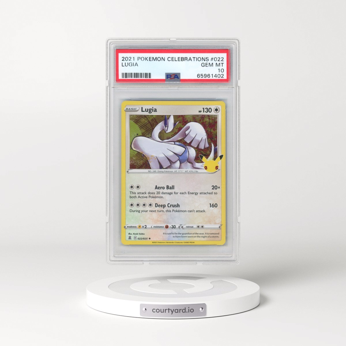 2021 Pokémon Celebrations #022 Lugia (PSA 10 GEM MINT)