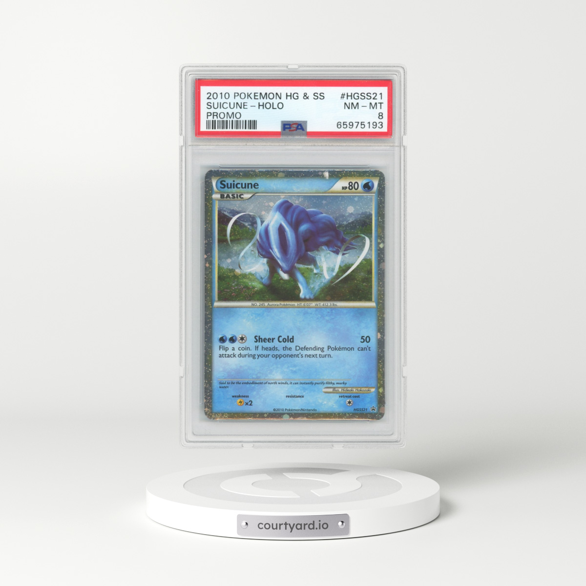 2010 Pokémon Heartgold & Soulsilver Promo #HGSS21 Suicune - Holo (PSA 8 NM-MT)
