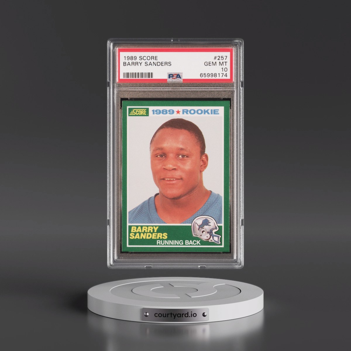 1989 Score #257 Barry Sanders (PSA 10 GEM MINT)