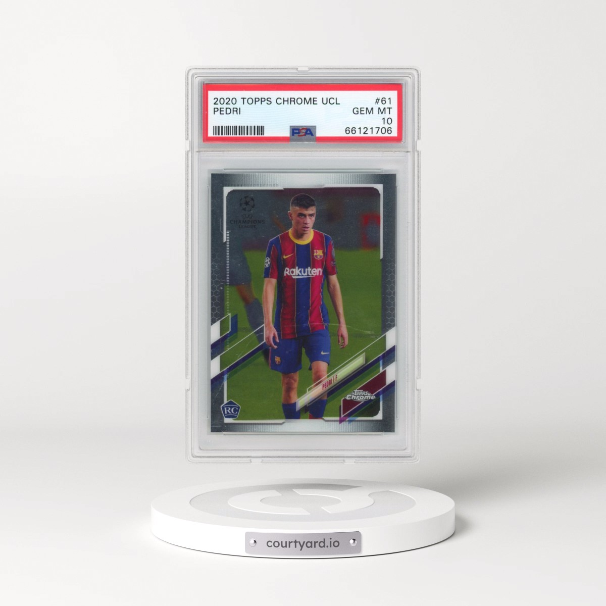 2020 Topps Chrome UEFA Champions League #61 Pedri (PSA 10 GEM MINT)