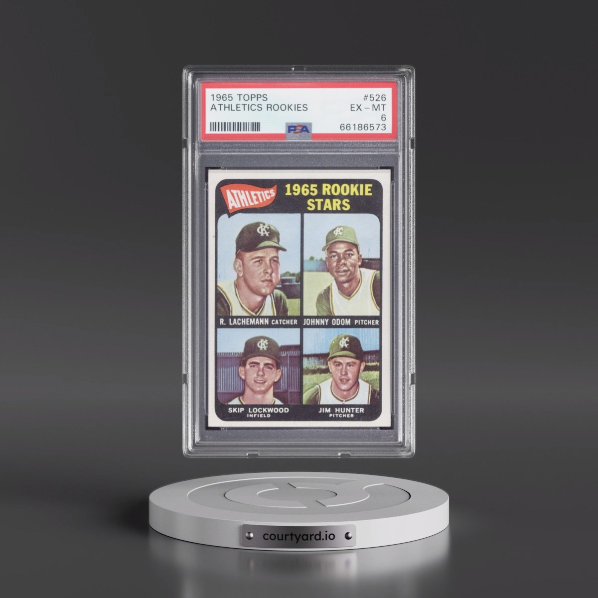 1965 Topps #526 Athletics Rookies (PSA 6 EX-MT)