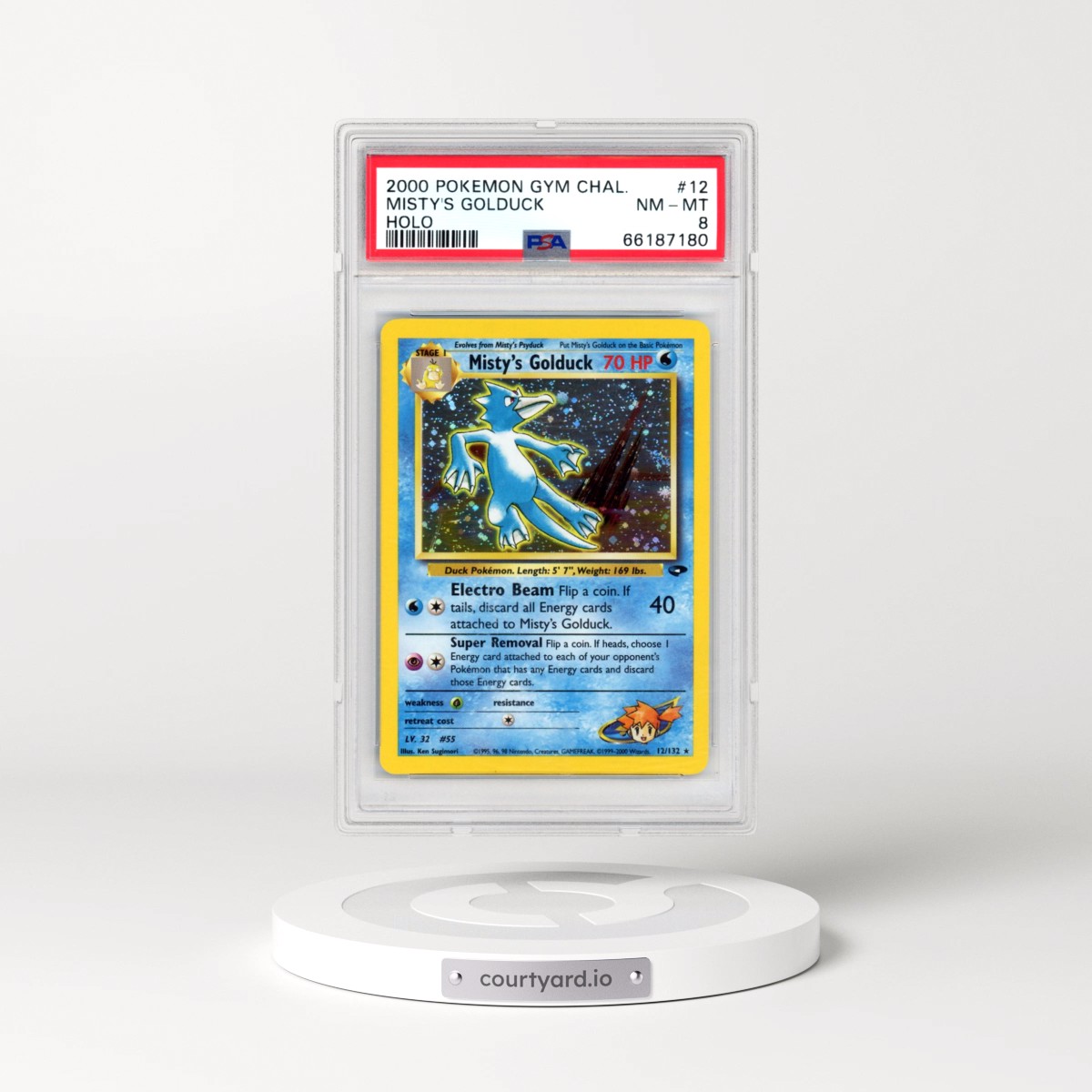 2000 Pokémon Gym Challenge #12 Misty's Golduck - Holo (PSA 8 NM-MT)