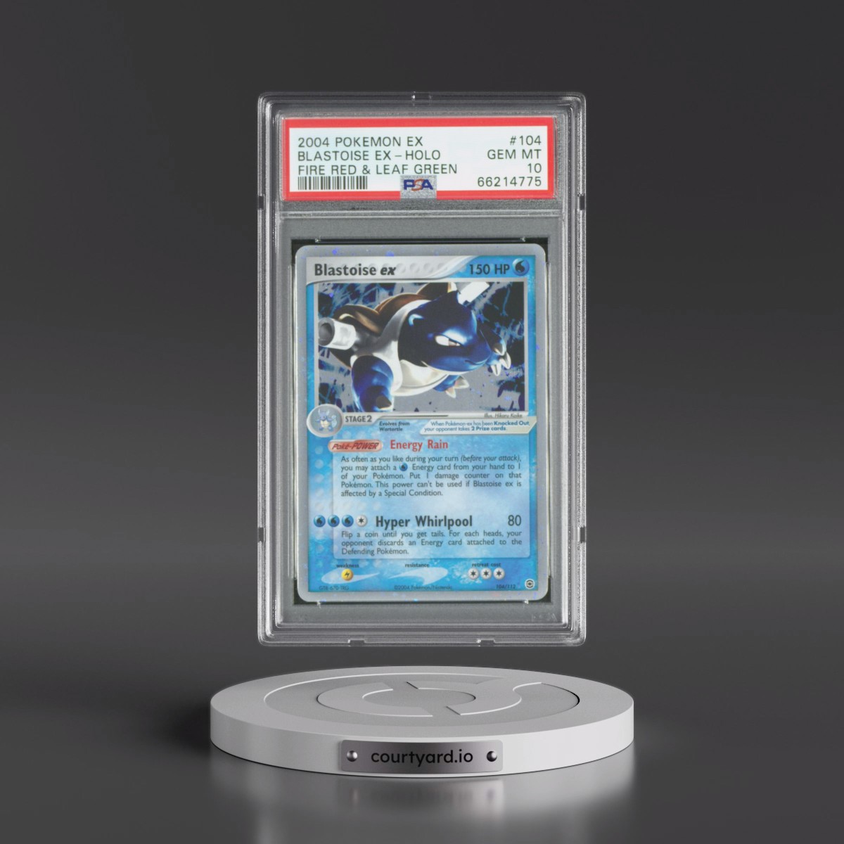 2004 Pokémon EX Fire Red & Leaf Green #104 Blastoise EX - Holo Holo (PSA 10 GEM MINT)