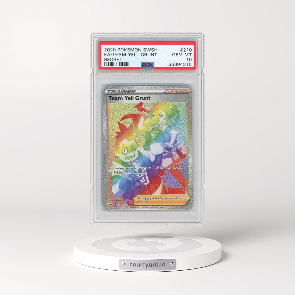 2020 Pokémon Sword & Shield #210 Team Yell Grunt - Full Art Secret (PSA 10 GEM MINT)
