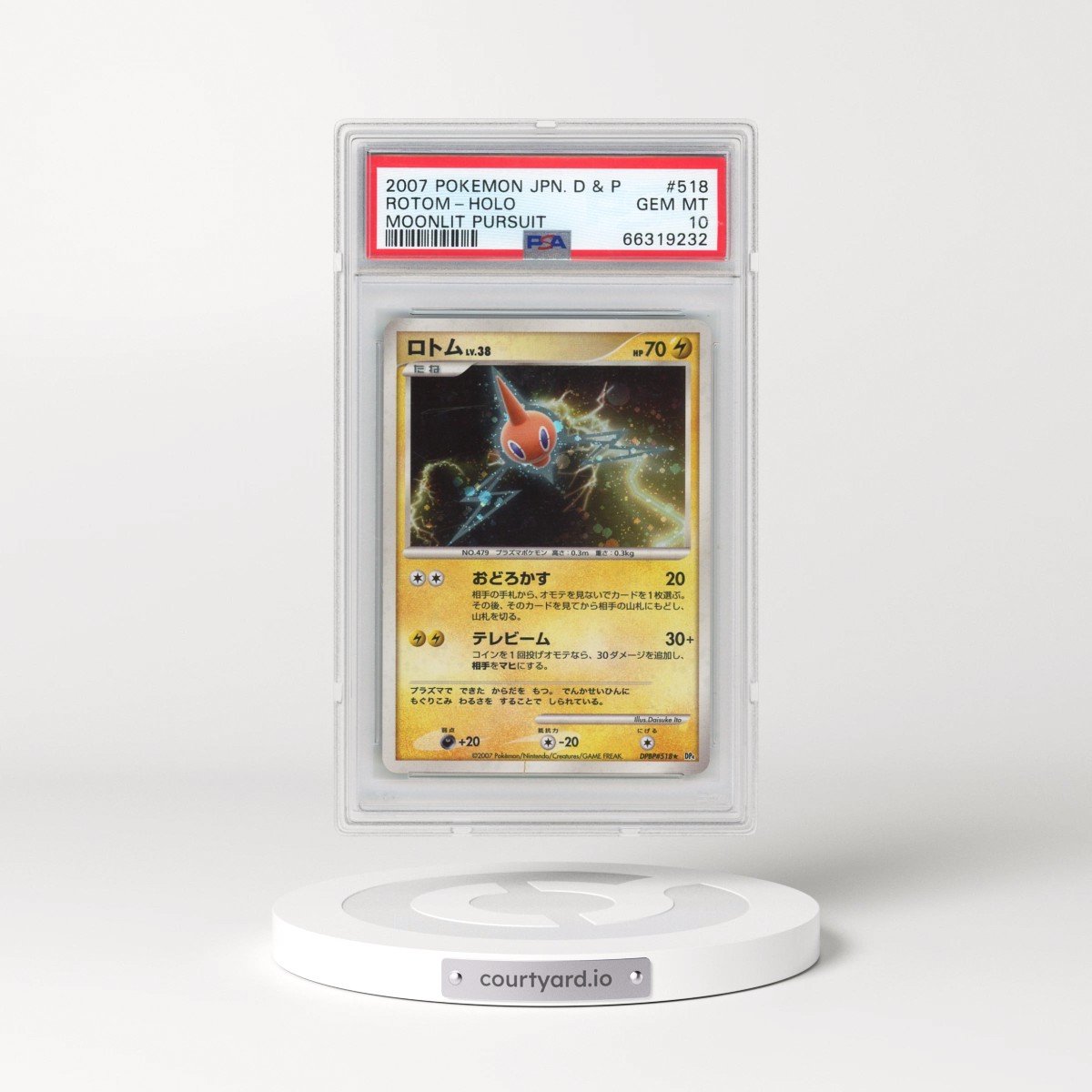 2007 Pokémon Diamond & Pearl Moonlit Pursuit #518 Rotom - Holo (PSA 10 GEM MINT)