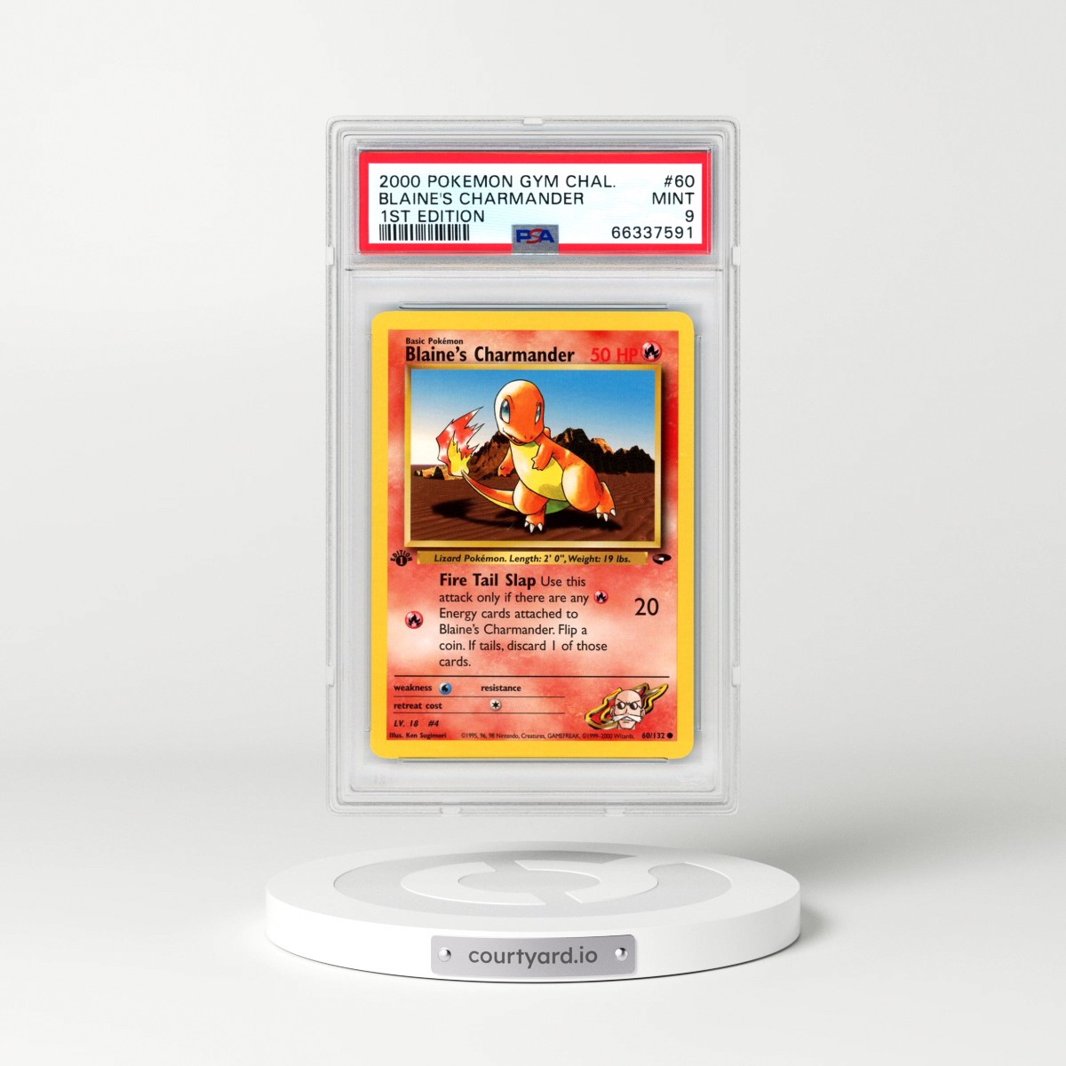 2000 Pokémon Gym Challenge #60 Blaine's Charmander - 1st Edition (PSA 9 MINT)