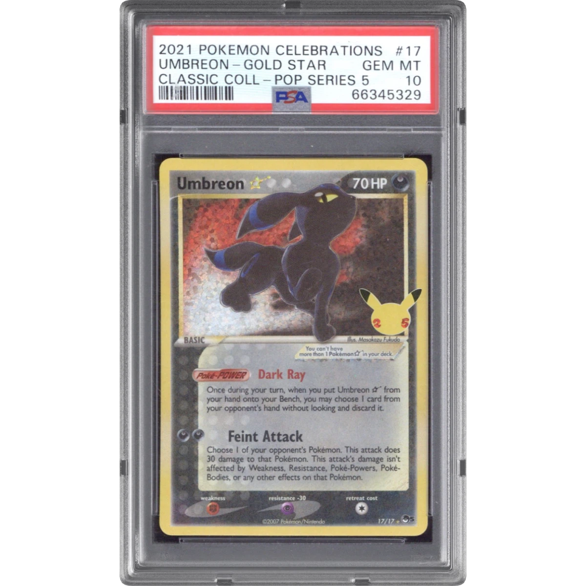 Pokémon Celebrations Umbreon-Gold Star
