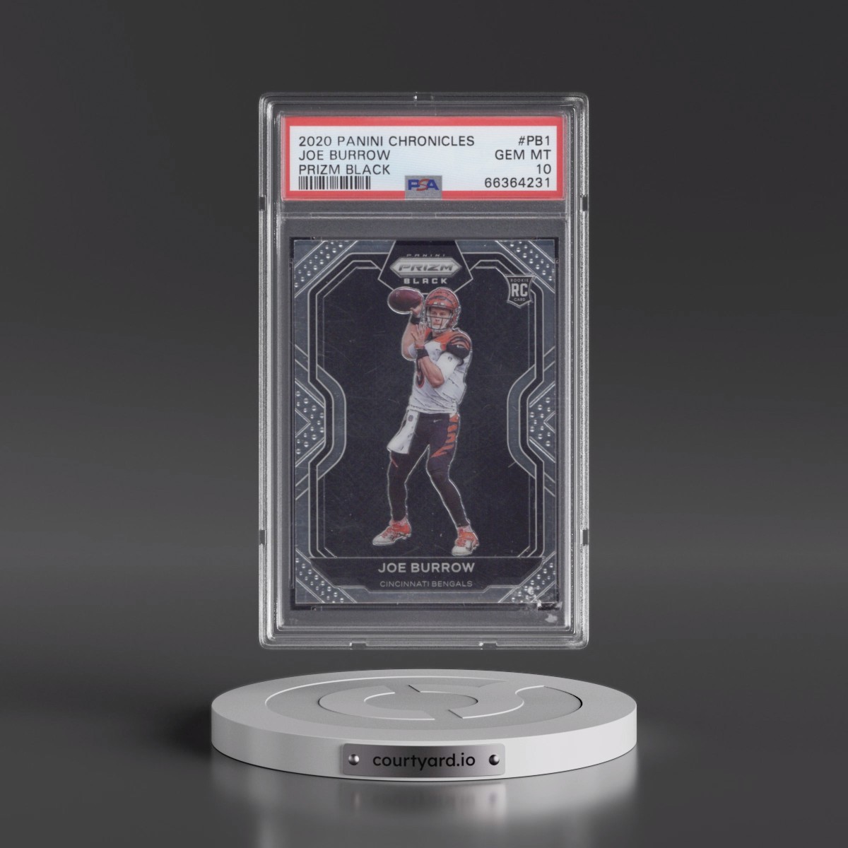 2020 Panini Chronicles Prizm Black #PB1 Joe Burrow (PSA 10 GEM MINT)