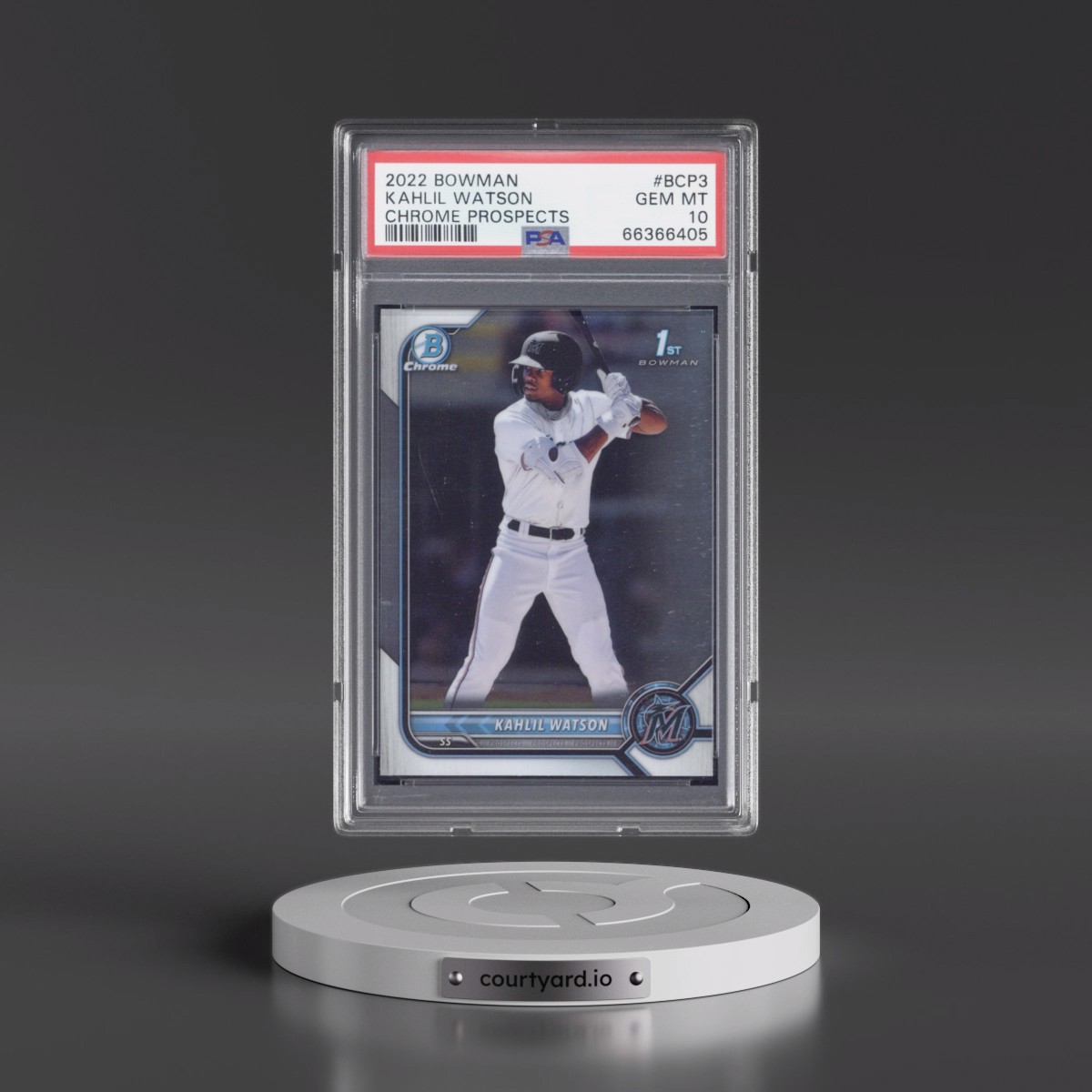 2022 Bowman Chrome Prospects #BCP3 Kahlil Watson (PSA 10 GEM MINT)
