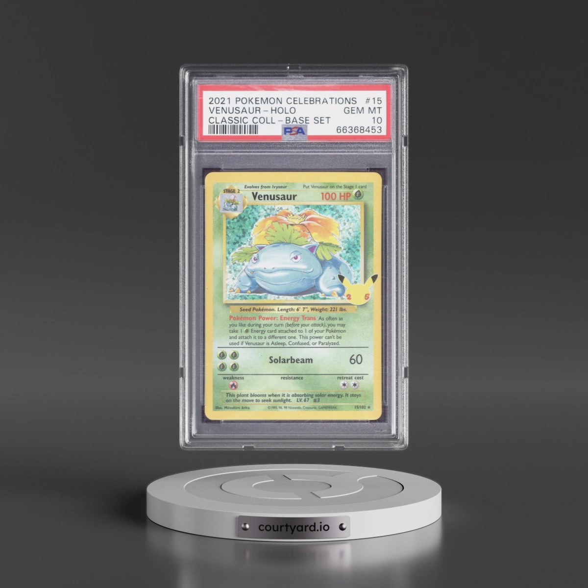 2021 Pokémon Celebrations Classic Collection #15 Venusaur - Holo (PSA 10 GEM MINT)