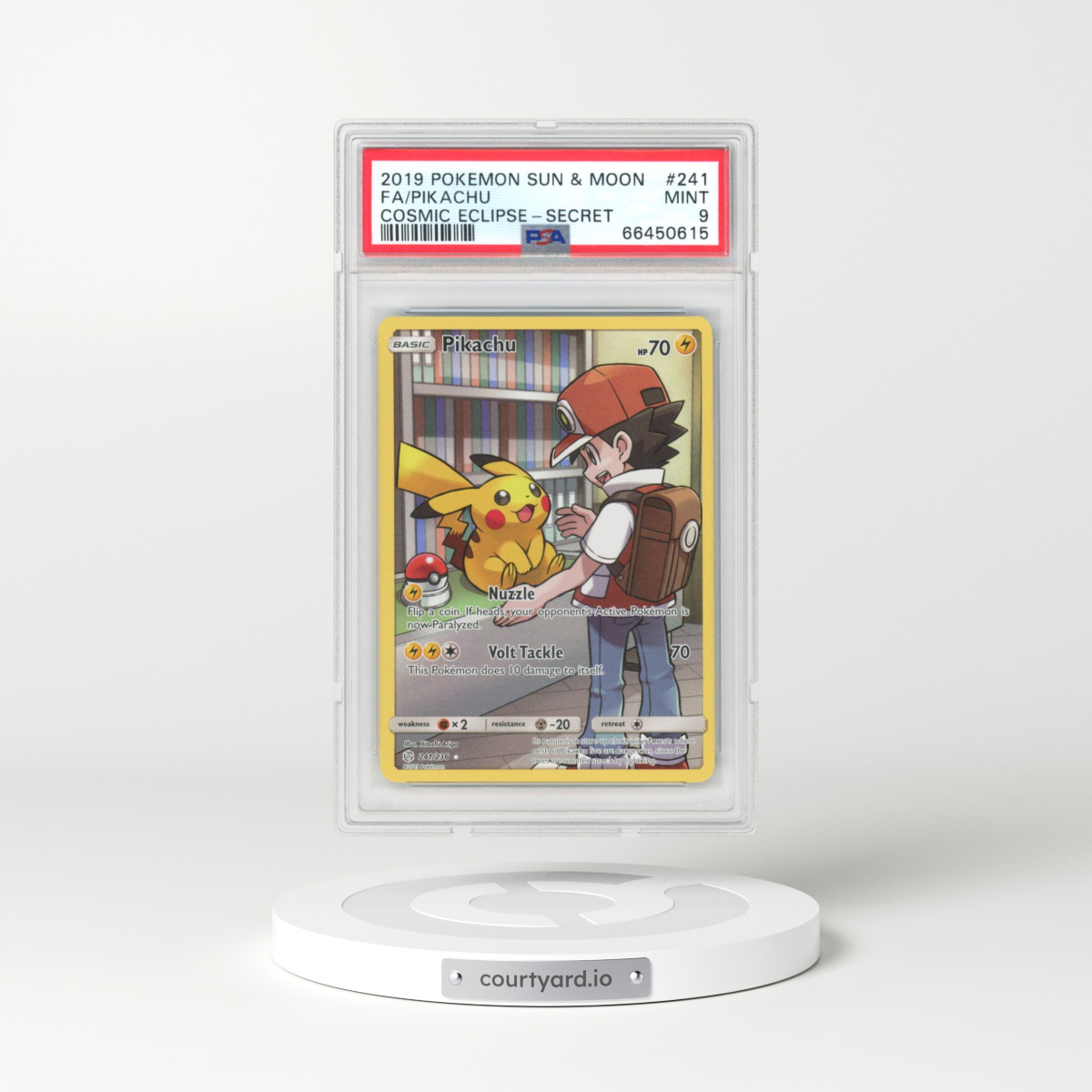 2019 Cosmic Eclipse #241 Pikachu - Character Rare (PSA 9 MINT)