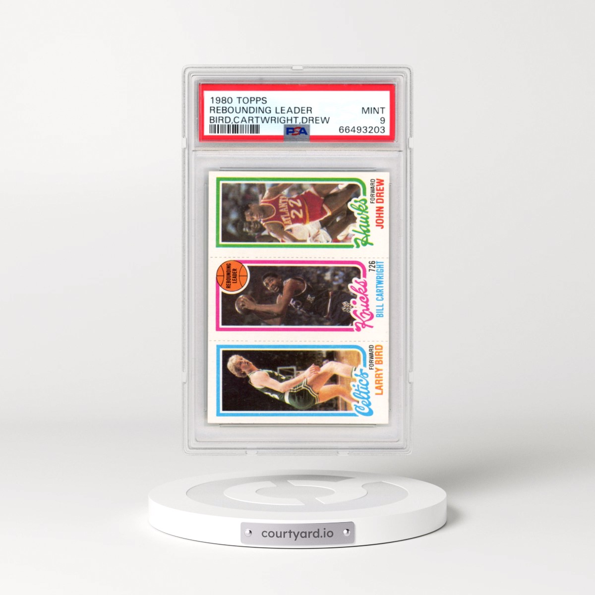 1980 Topps #94 Rebounding Leader - Bird,Cartwright,Drew (PSA 9 MINT)