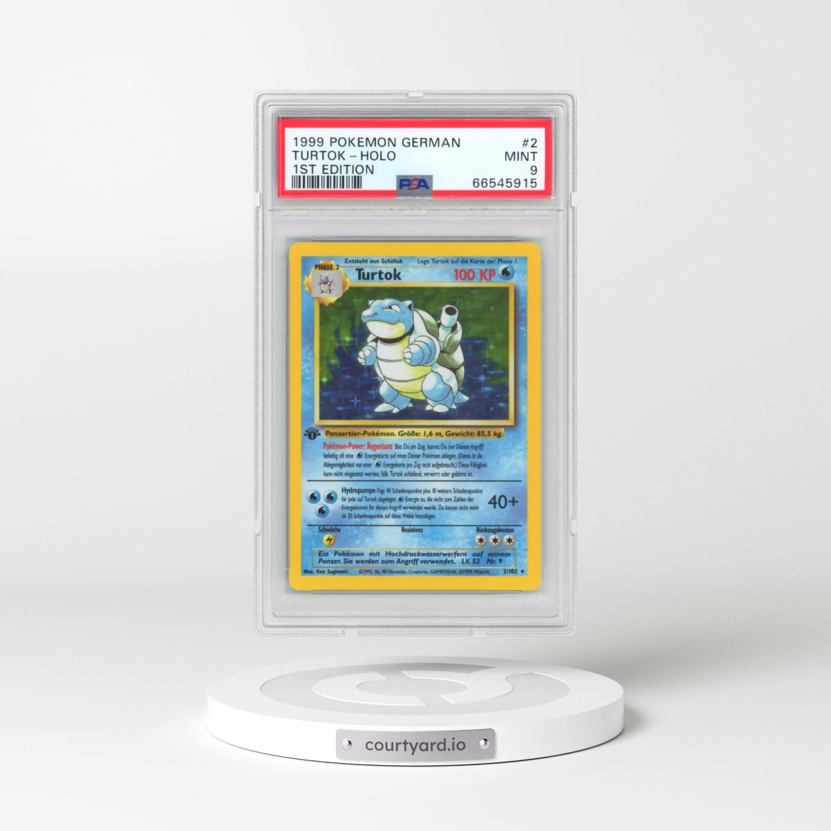 1999 Pokémon #2 Turtok - 1st Edition Holo (PSA 9 MINT)