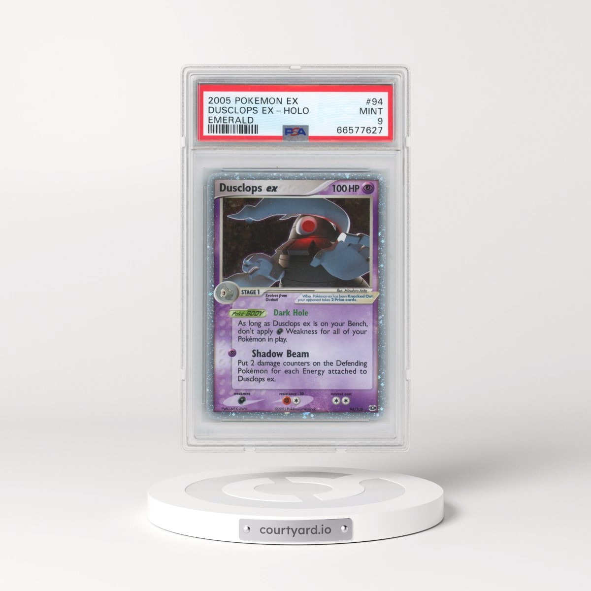 2005 Pokémon EX Emerald #94 Dusclops EX - Holo Holo (PSA 9 MINT)