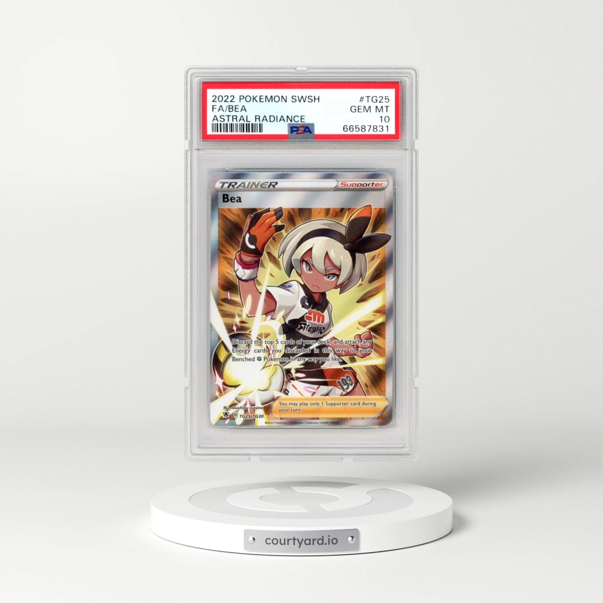 2022 Pokémon Sword & Shield Astral Radiance #TG25 Bea - Full Art (PSA 10 GEM MINT)
