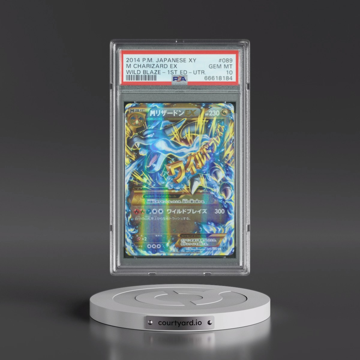 2014 Pokémon XY Wild Blaze #089 M Charizard EX - 1st Edition Holo Ultra Rare (PSA 10 GEM MINT)