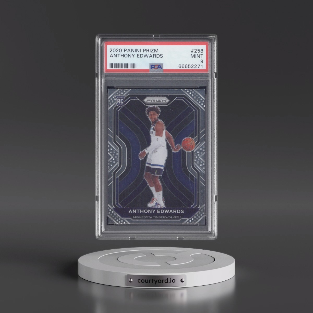 2020 Panini Prizm Anthony Edwards #258 PSA 9