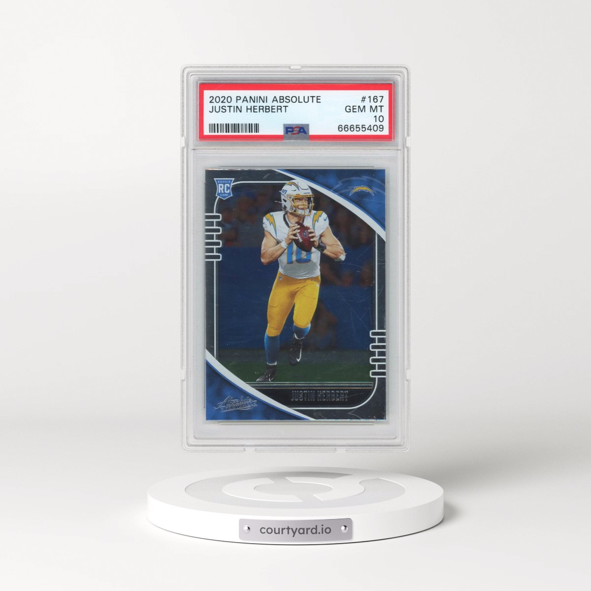 2020 Panini Absolute #167 Justin Herbert (PSA 10 GEM MINT)