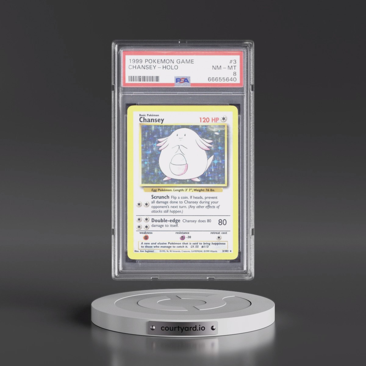 1999 Pokémon Game #3 Chansey - Holo (PSA 8 NM-MT)