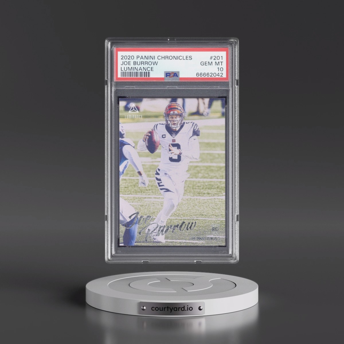 2020 Panini Chronicles Luminance #201 Joe Burrow (PSA 10 GEM MINT)