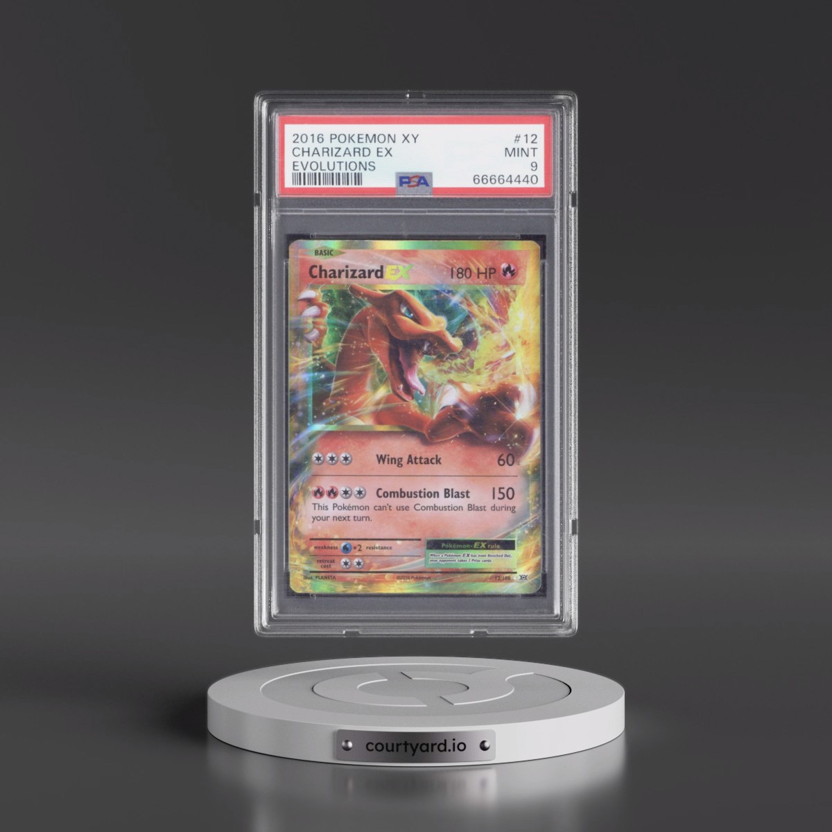 2016 Pokémon XY Evolutions #12 Charizard EX - Holo (PSA 9 MINT)