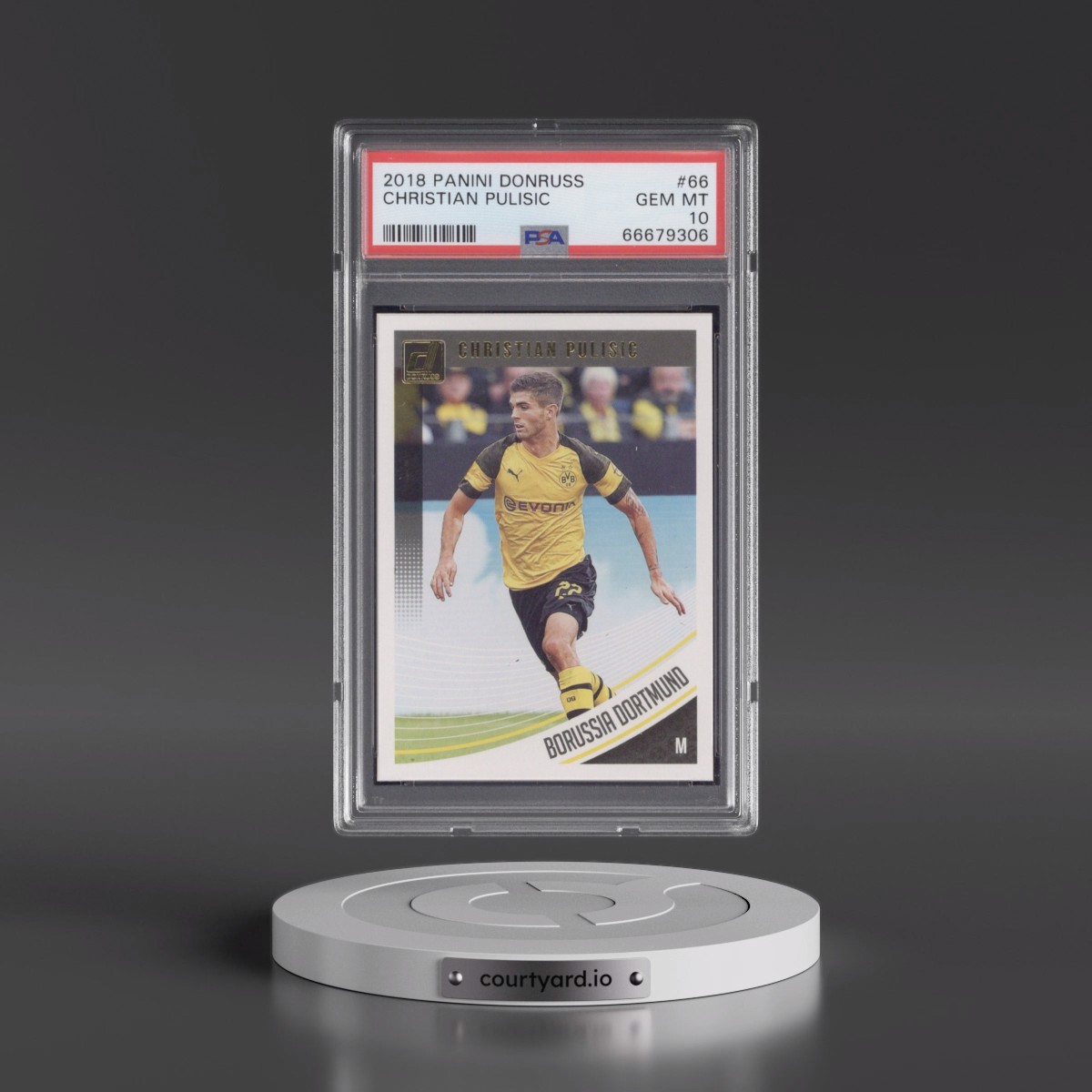 2018 Panini Donruss #66 Christian Pulisic (PSA 10 GEM MINT)