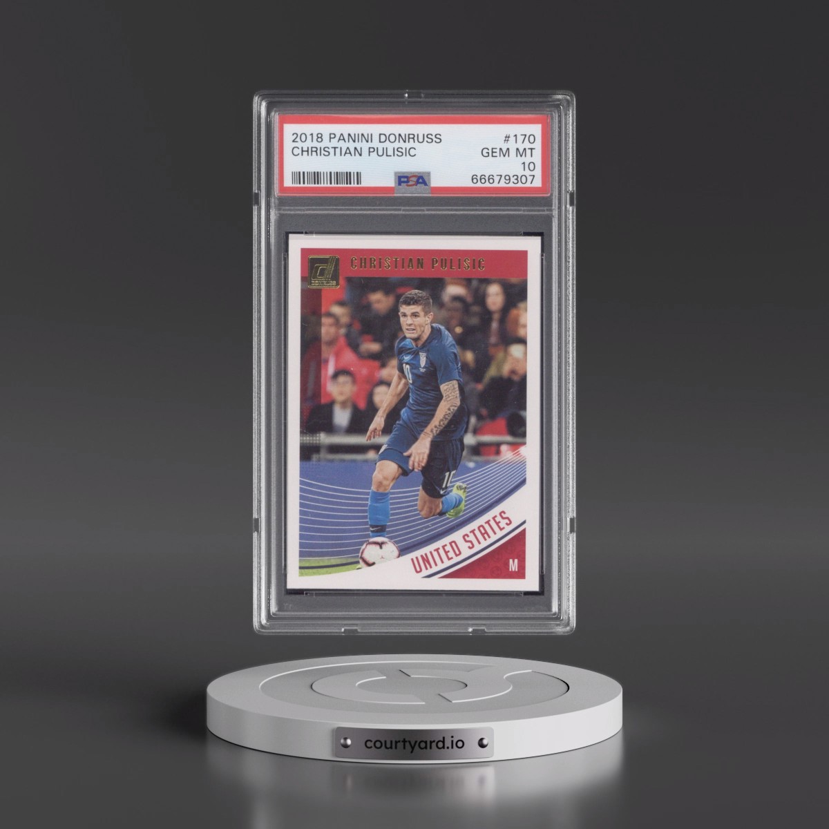 2018 Panini Donruss #170 Christian Pulisic (PSA 10 GEM MINT)