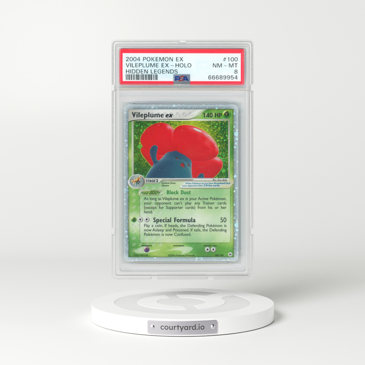 2004 Pokémon EX Hidden Legends #100 Vileplume EX - Holo Holo (PSA 8 NM-MT)