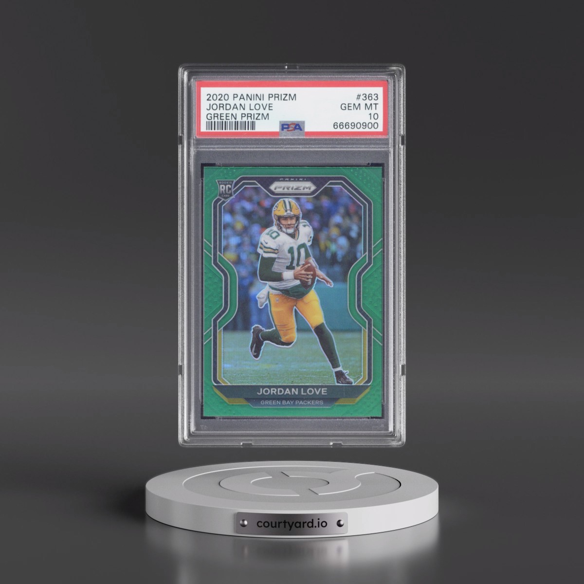 2020 Panini Prizm #363 Jordan Love - Green Prizm (PSA 10 GEM MINT)