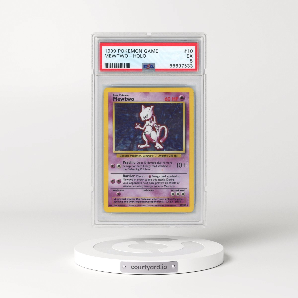 1999 Pokémon Game #10 Mewtwo - Holo (PSA 5 EX)