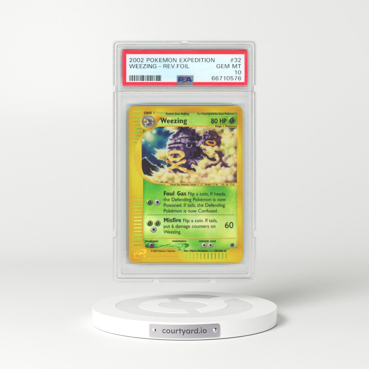 2002 Pokémon Expedition #32 Weezing - Reverse Foil (PSA 10 GEM MINT)