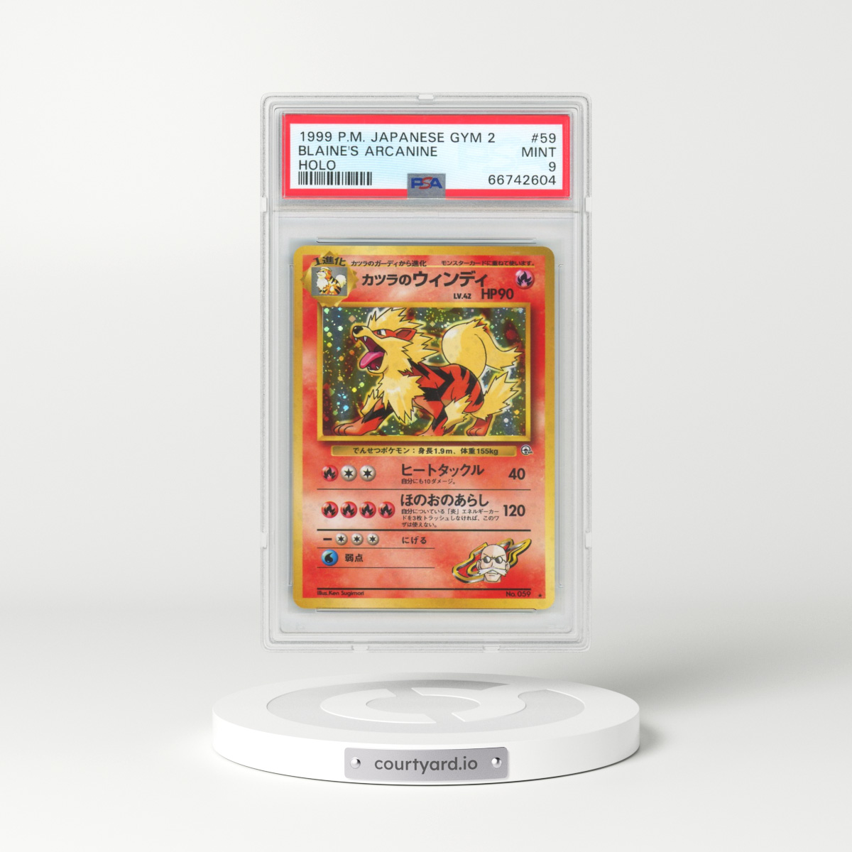 1999 Pokémon Gym 2 #59 Blaine's Arcanine - Holo (PSA 9 MINT)