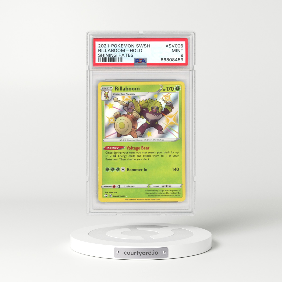 2021 Shining Fates #SV006 Rillaboom - Holo (PSA 9 MINT)