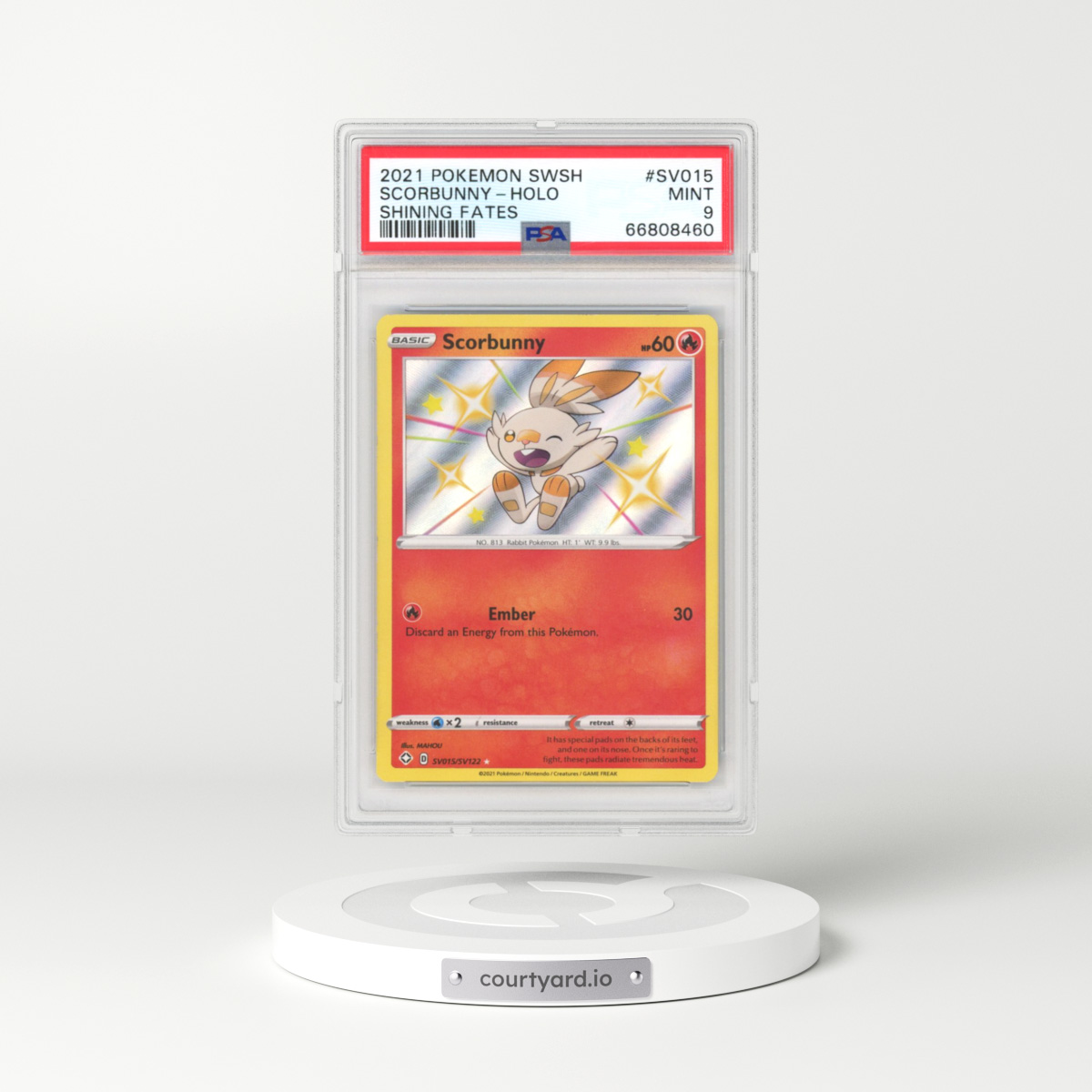 2021 Shining Fates #SV015 Scorbunny - Holo (PSA 9 MINT)