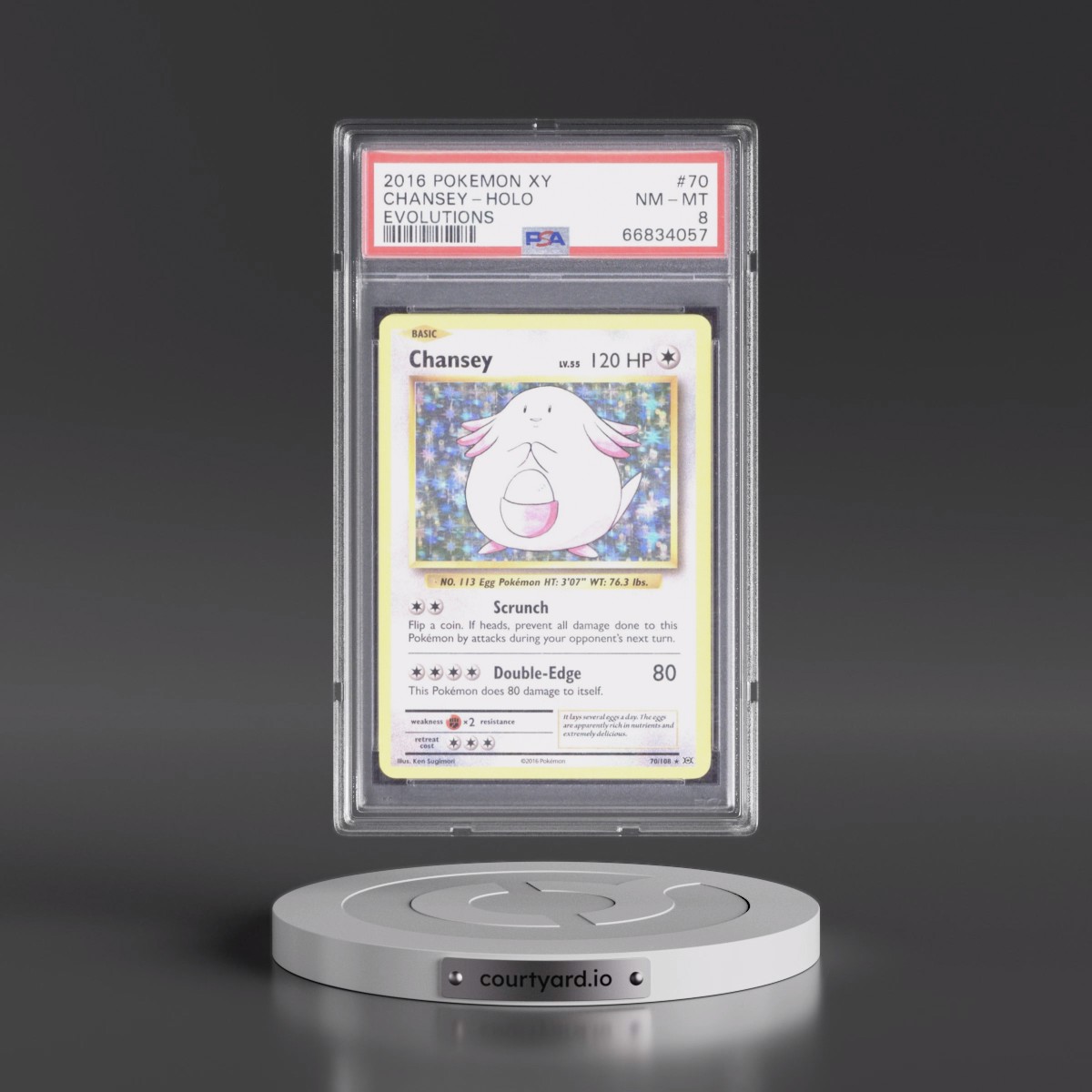 2016 chansey pokemon card - (70/108) - XY Evolutions Colorless Scrunch Flip a coin The Rarest Pokmon from Evolution