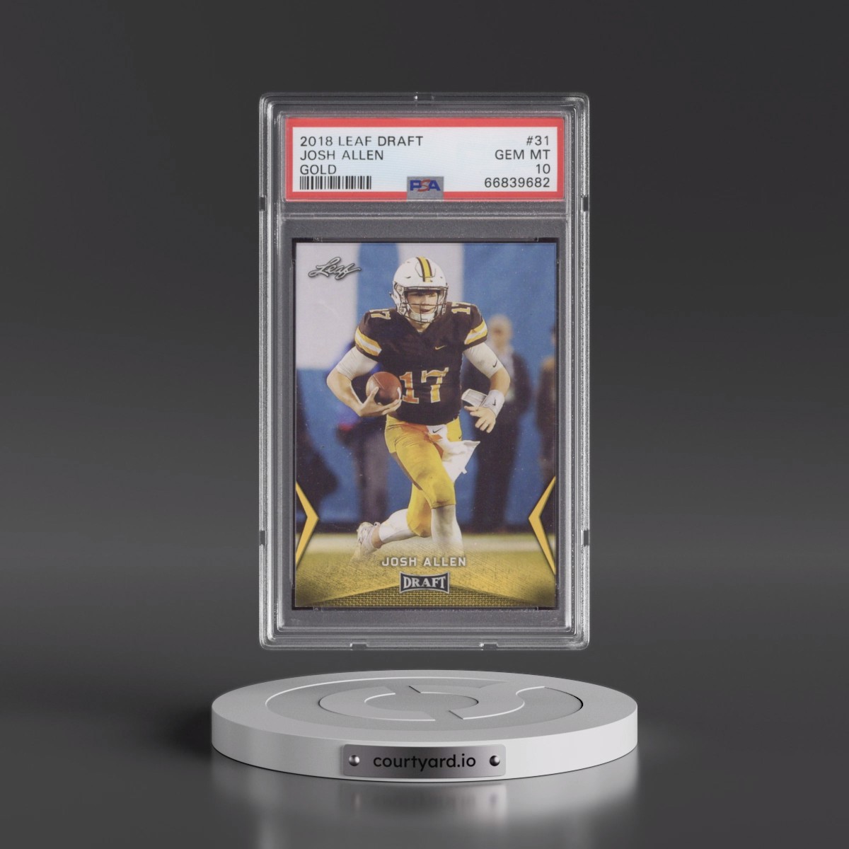 2018 Leaf Draft #31 Josh Allen - Gold (PSA 10 GEM MINT)