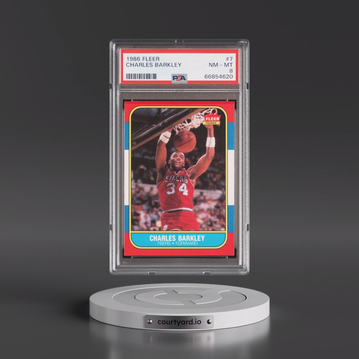 1986 Fleer #7 Charles Barkley (PSA 8 NM-MT)