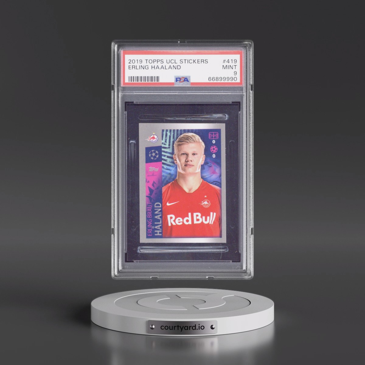 2019 Topps UEFA Champions League Stickers #419 Erling Haaland (PSA 9 MINT)