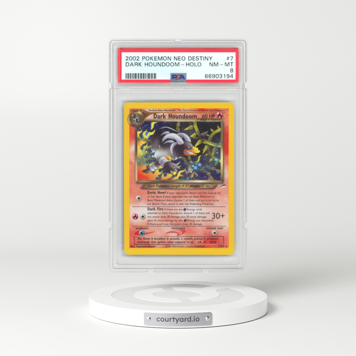 2002 Neo Destiny #7 Dark Houndoom - Holo (PSA 8 NM-MT)