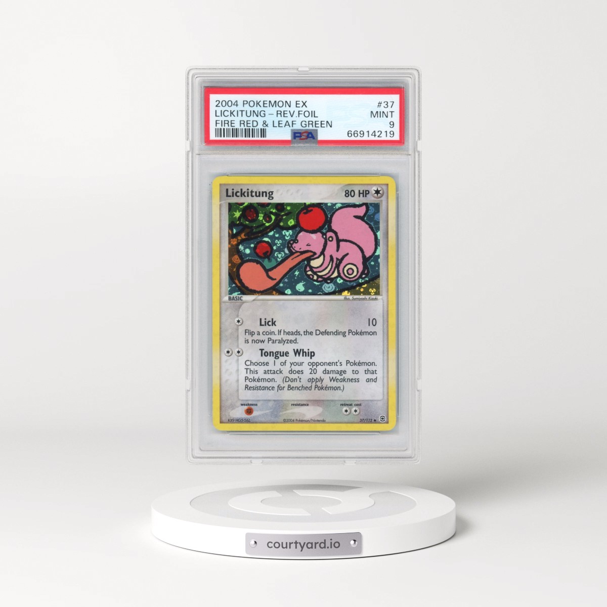 2004 Pokémon EX Fire Red & Leaf Green #37 Lickitung - Reverse Foil (PSA 9 MINT)