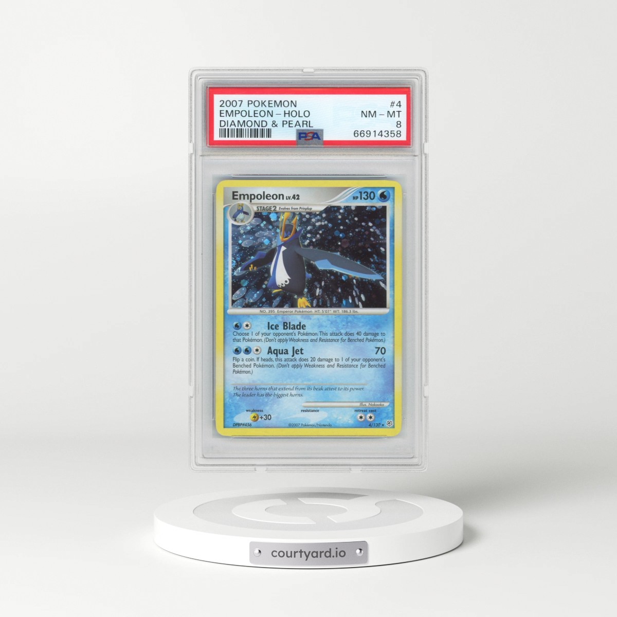 2007 Pokémon Diamond & Pearl #4 Empoleon - Holo (PSA 8 NM-MT)