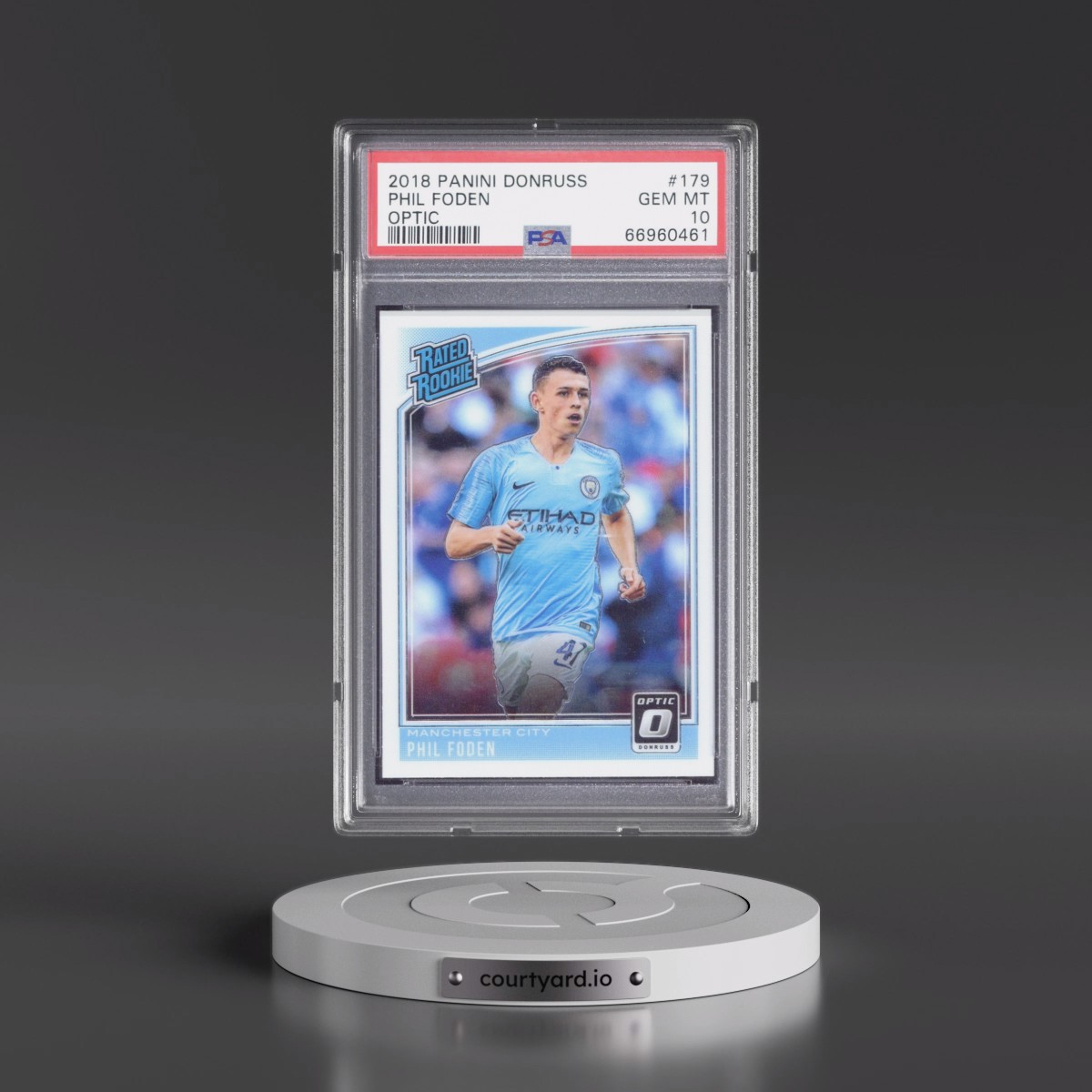 2018 Panini Donruss #179 Phil Foden - Optic (PSA 10 GEM MINT)