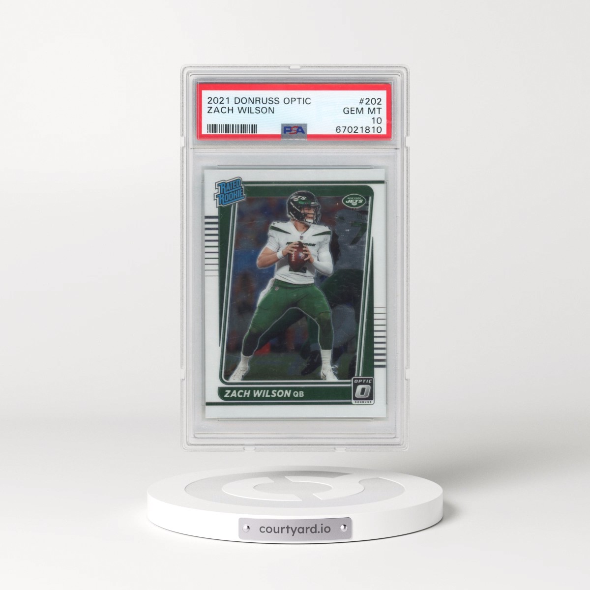 2021 Panini Donruss Optic #202 Zach Wilson (PSA 10 GEM MINT)