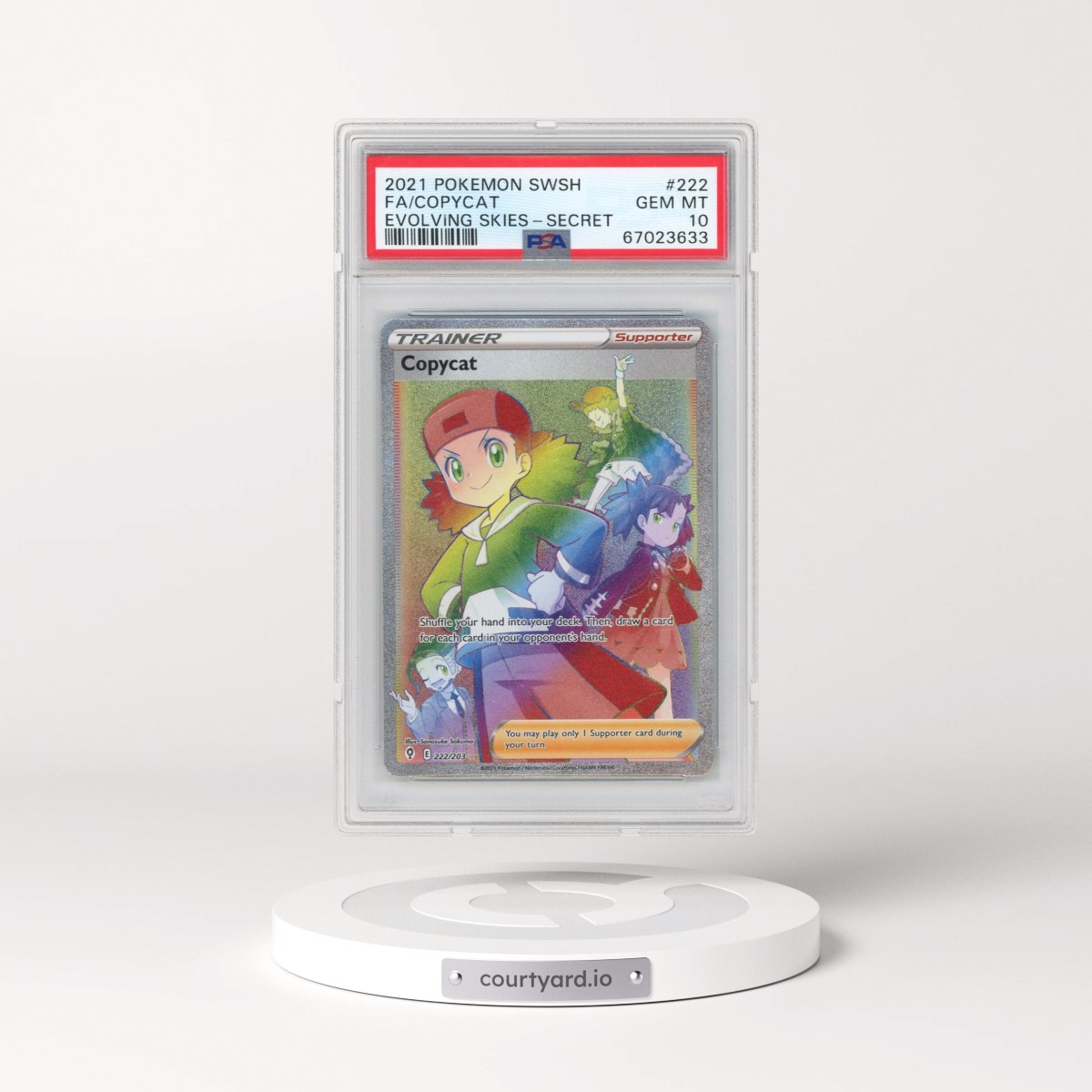 2021 Pokémon Sword & Shield Evolving Skies #222 Copycat - Full Art Secret (PSA 10 GEM MINT)