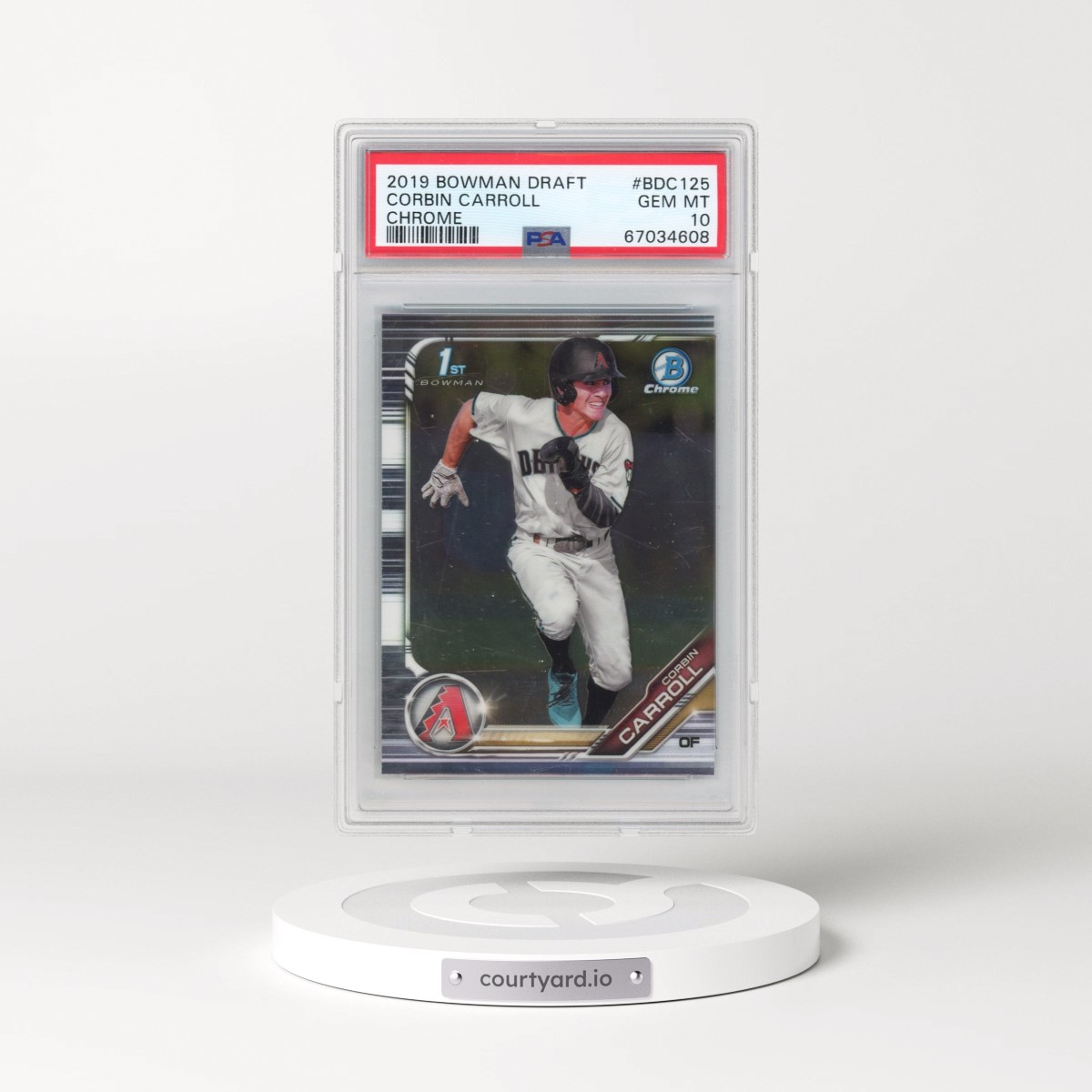 2019 Bowman Draft #BDC125 Corbin Carroll - Chrome (PSA 10 GEM MINT)