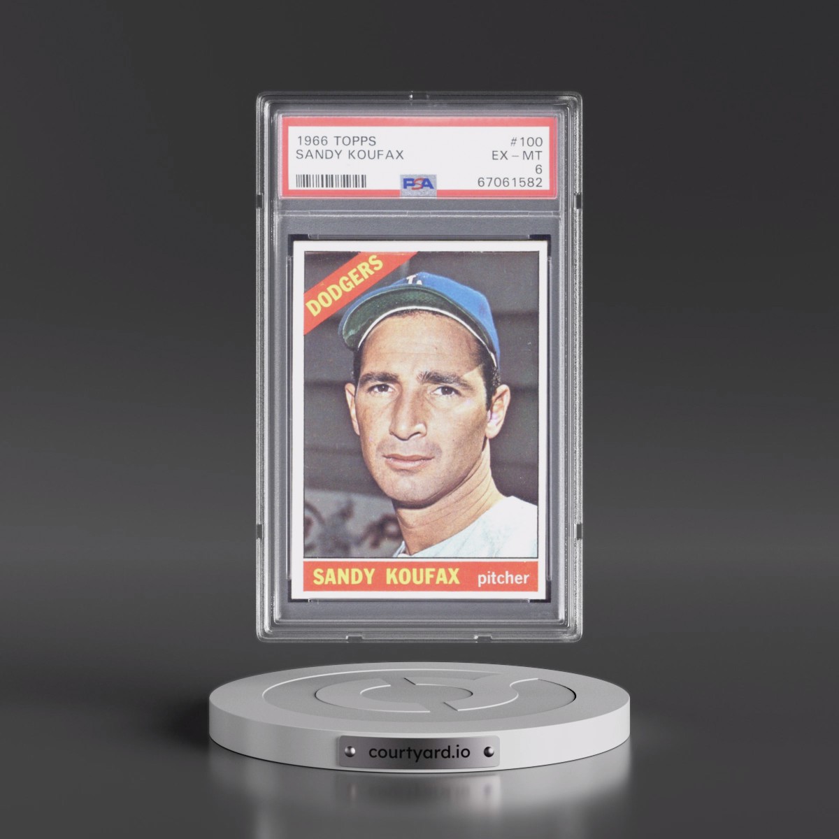 1966 Topps #100 Sandy Koufax (PSA 6 EX-MT)