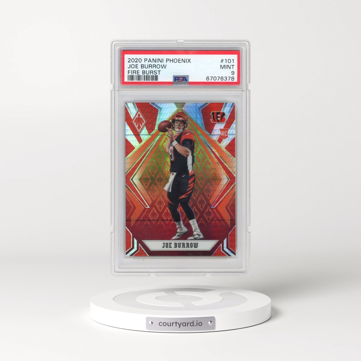 2020 Panini Phoenix Joe Burrow - Fire Burst #101 PSA 9