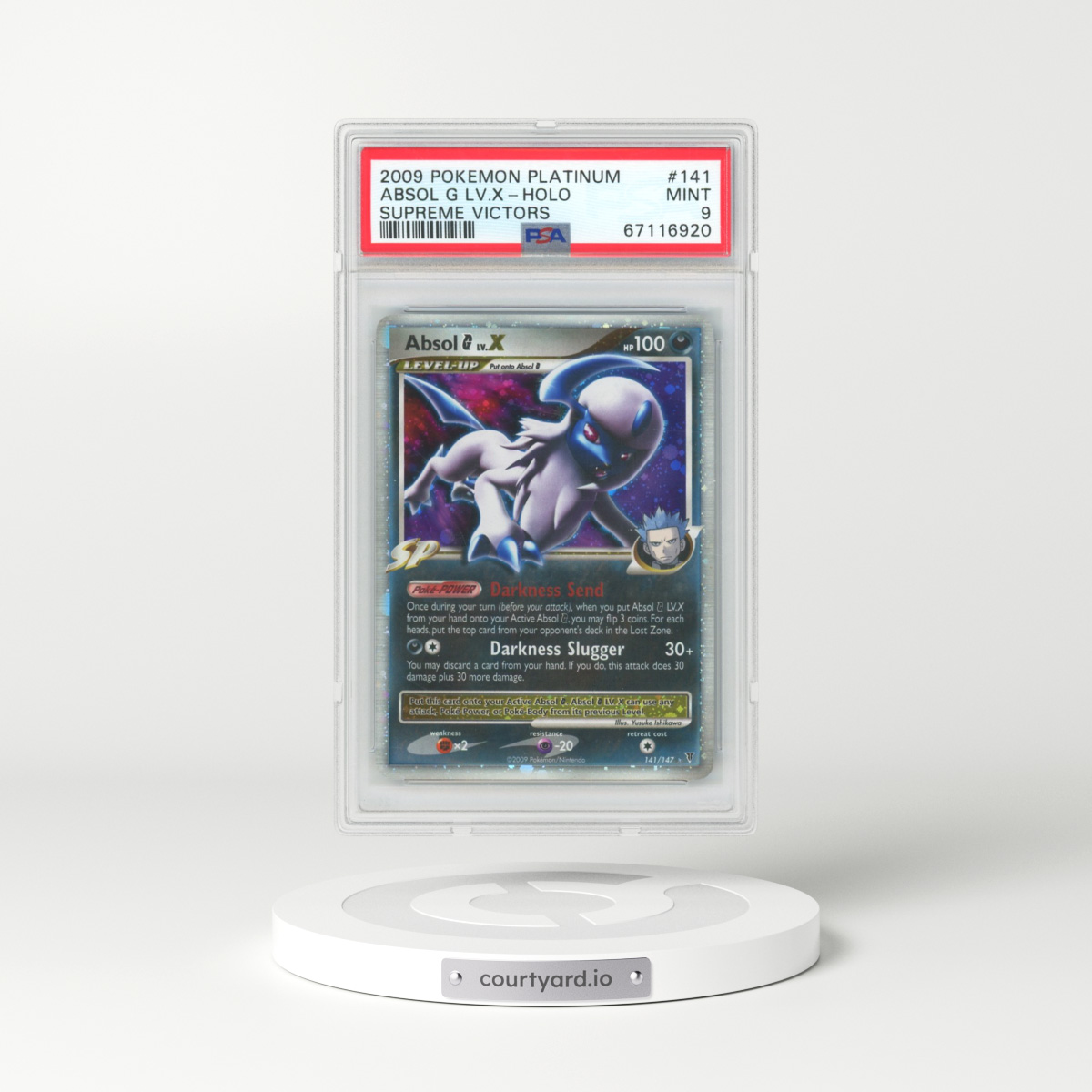 2009 Pokémon Platinum Supreme Victors #141 Absol G LV.X - Holo (PSA 9 MINT)