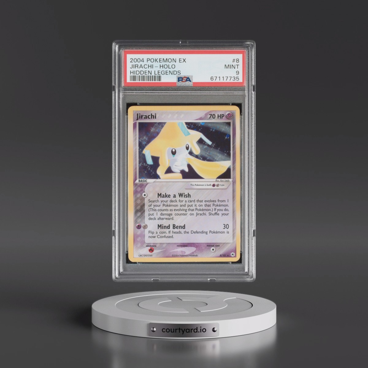 2004 Pokémon EX Hidden Legends #8 Jirachi - Holo (PSA 9 MINT)
