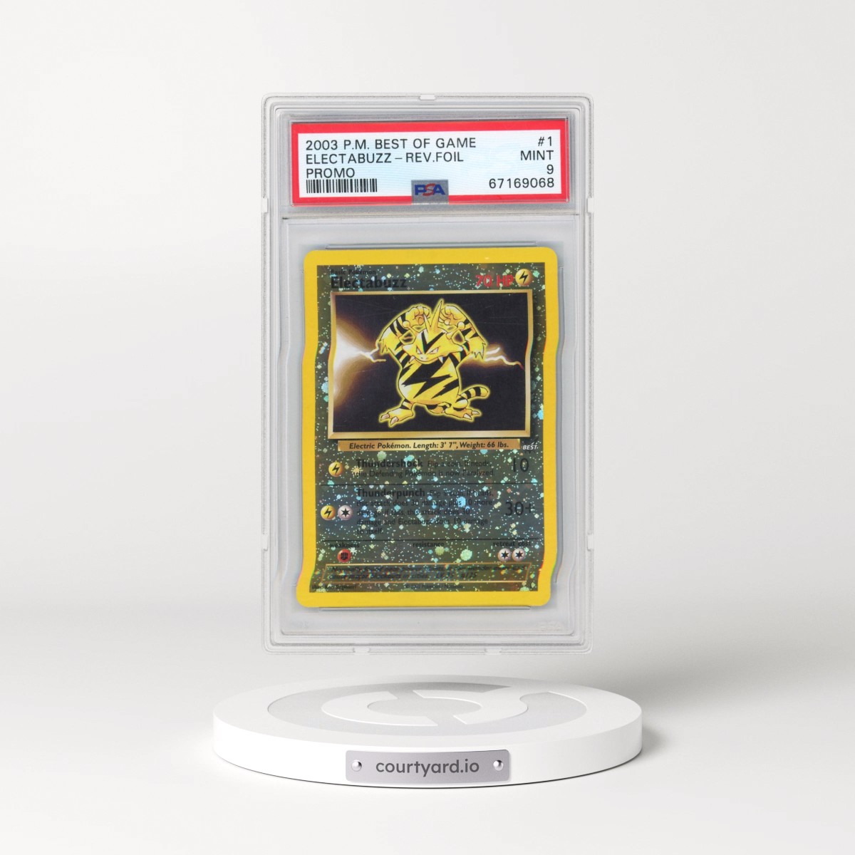 2003 Pokémon Best of Game Promo #1 Electabuzz - Reverse Foil (PSA 9 MINT)